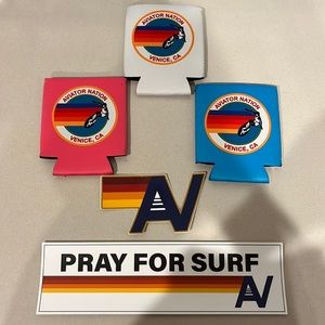 Aviator Nation Koozie and Sticker Accessory Set